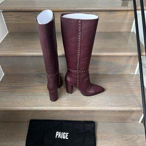 Paige Kelly Tall Boot - size 7, dark wine